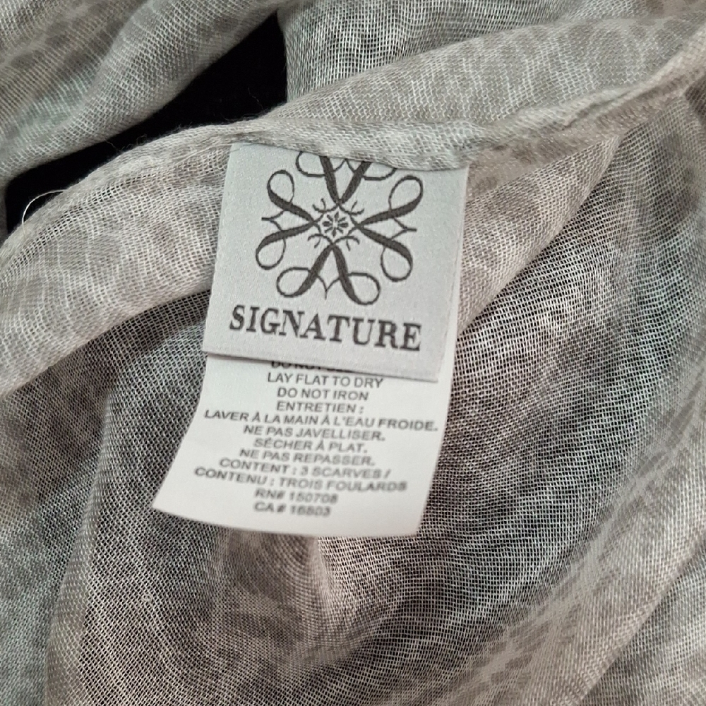 Signature Gray Knit Infinity Scarf - Picture 2 of 3